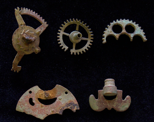 Sample of Late-Nineteenth and Early-Twentieth Century Clock Parts from the Houston-LeCompt Site, Delaware.